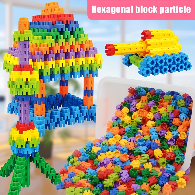 Hexagonal Puzzle Building Blocks Set for Kids